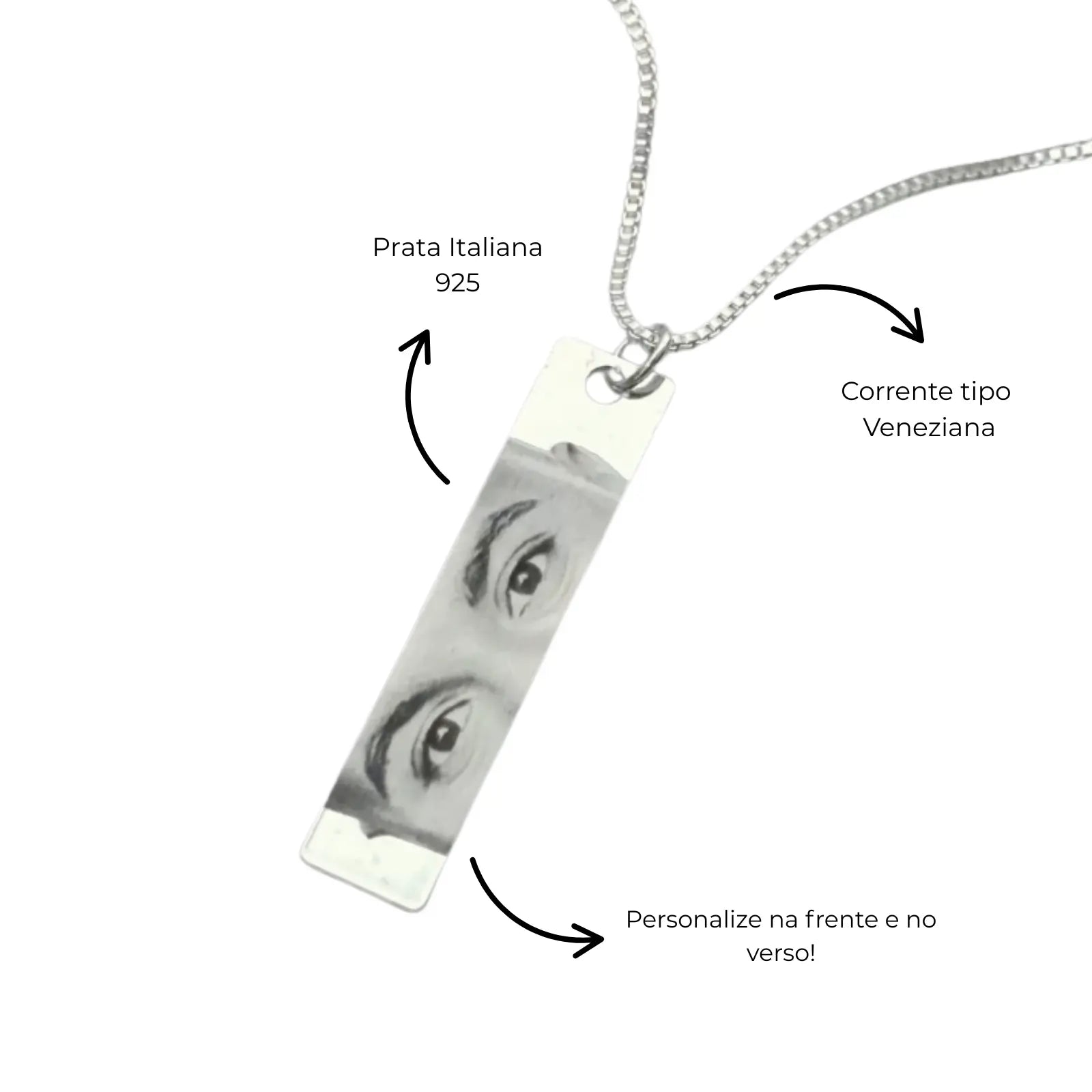Colar com Pingente Personalizado em Prata 925