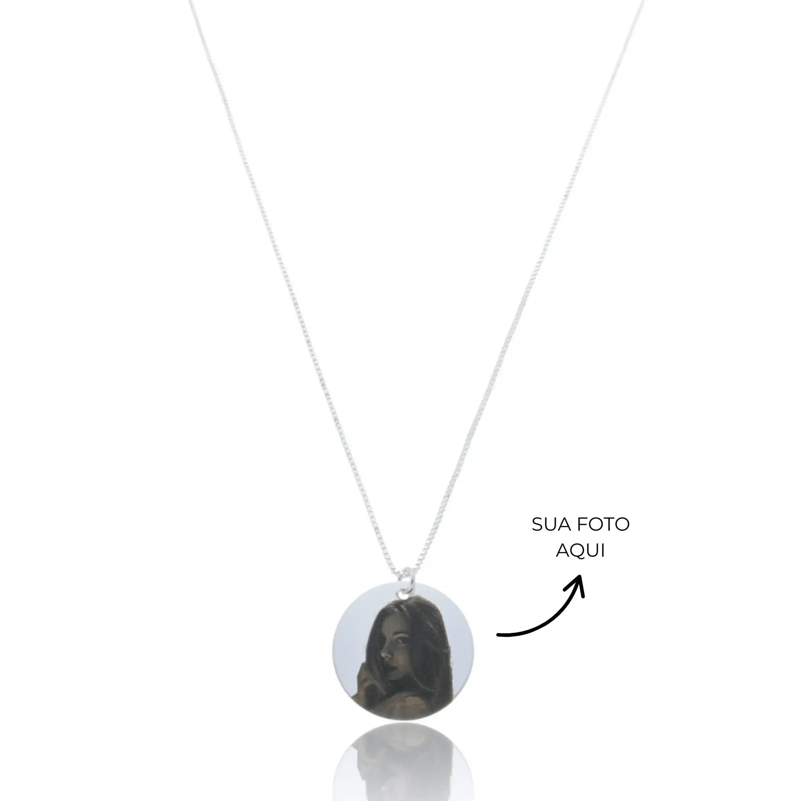 Colar com Medalha Personalizada em Prata 925