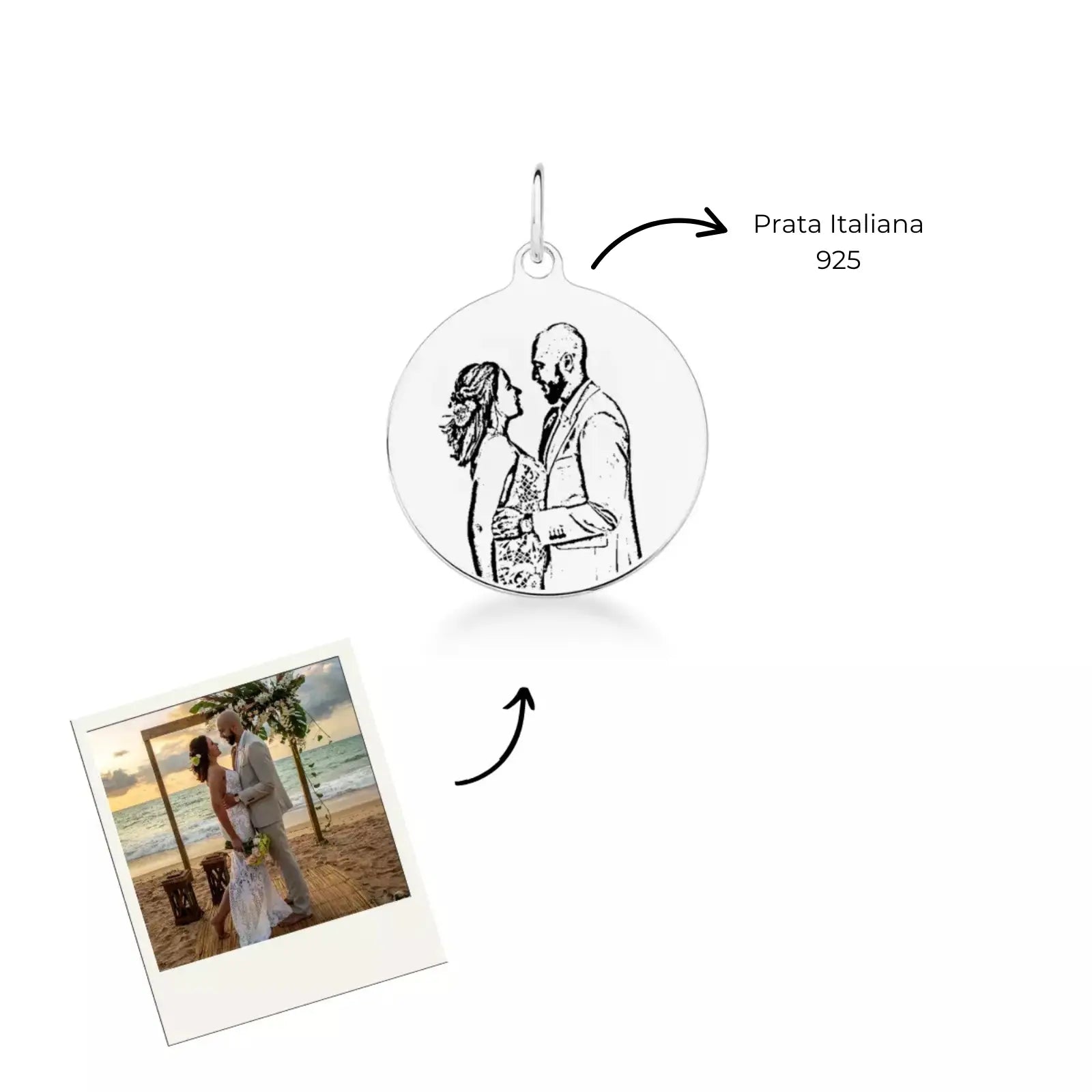 Colar com Medalha Personalizada em Prata 925