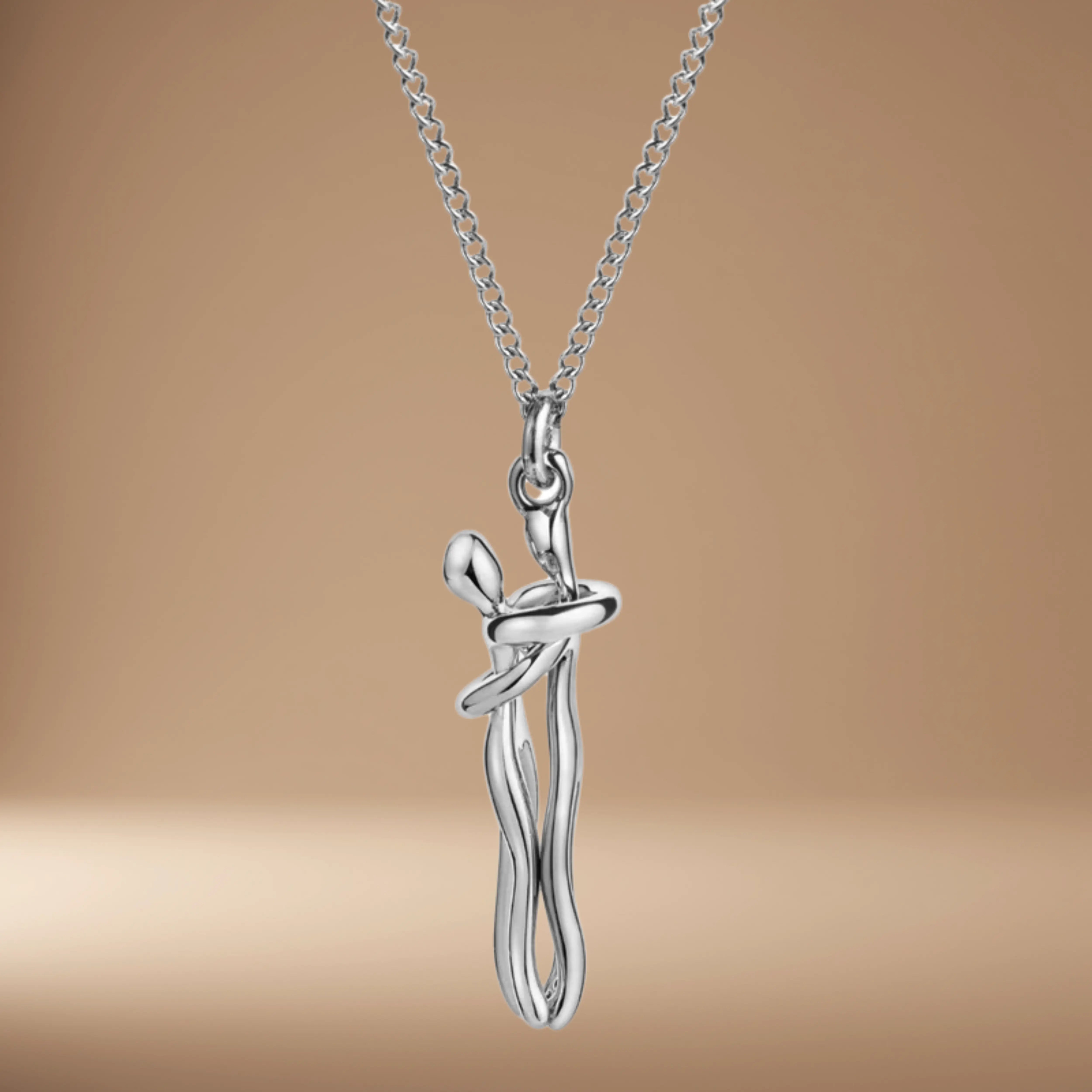 Colar do Abraço - Hug Necklace Silver. Colar personalizado para casal e para presentes especiais