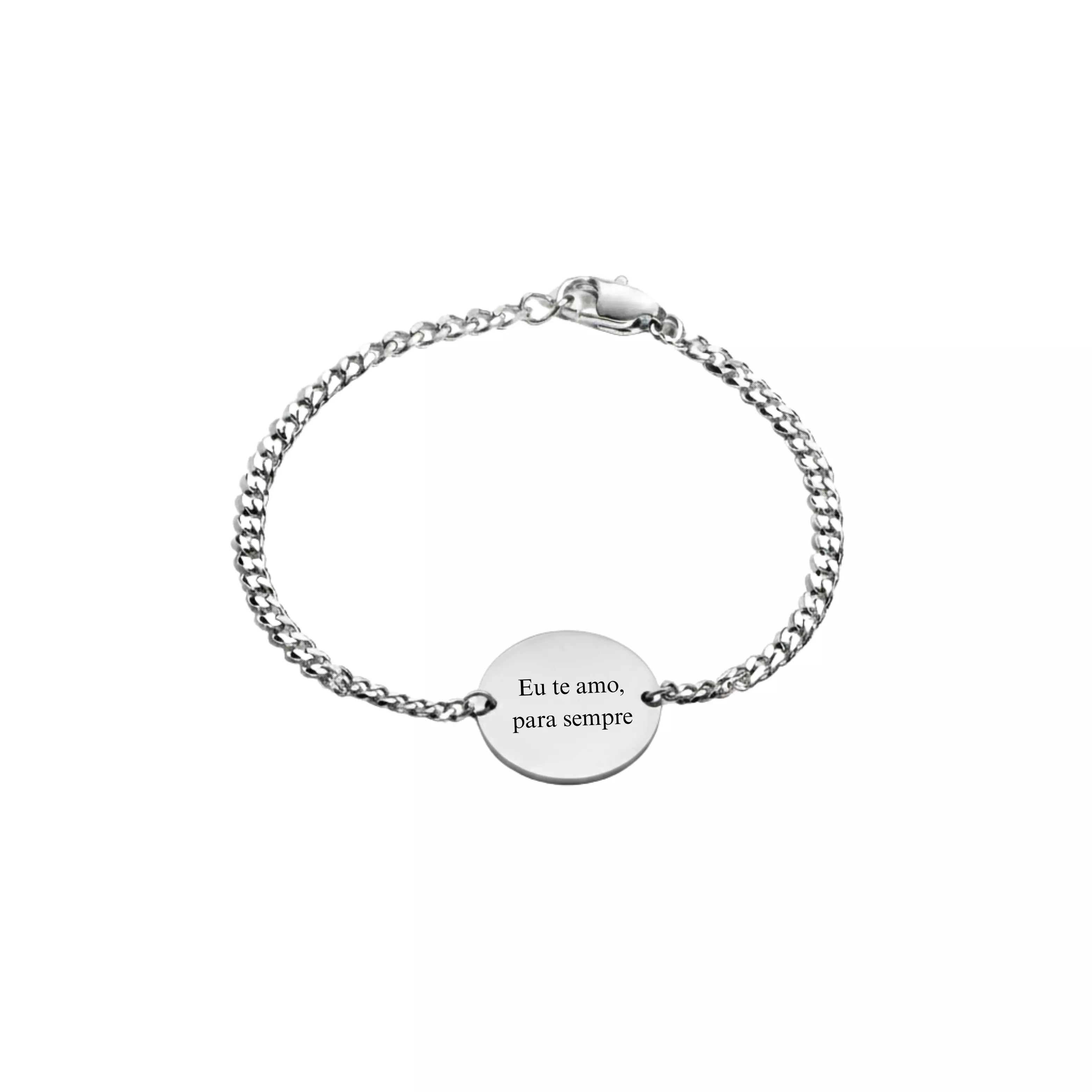 Pulseira Medalha Personalizada - Texto