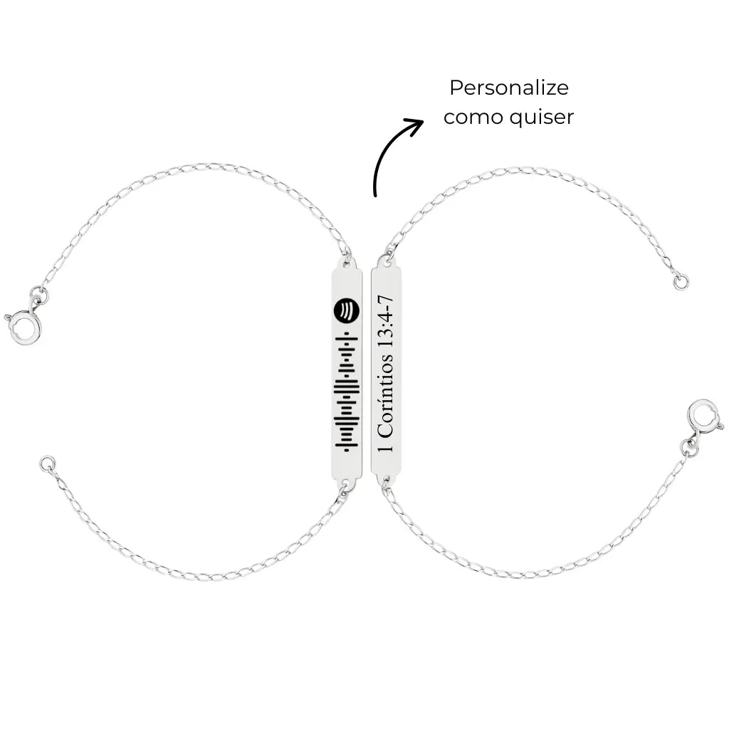 Kit de Pulseiras Personalizadas em Prata 925