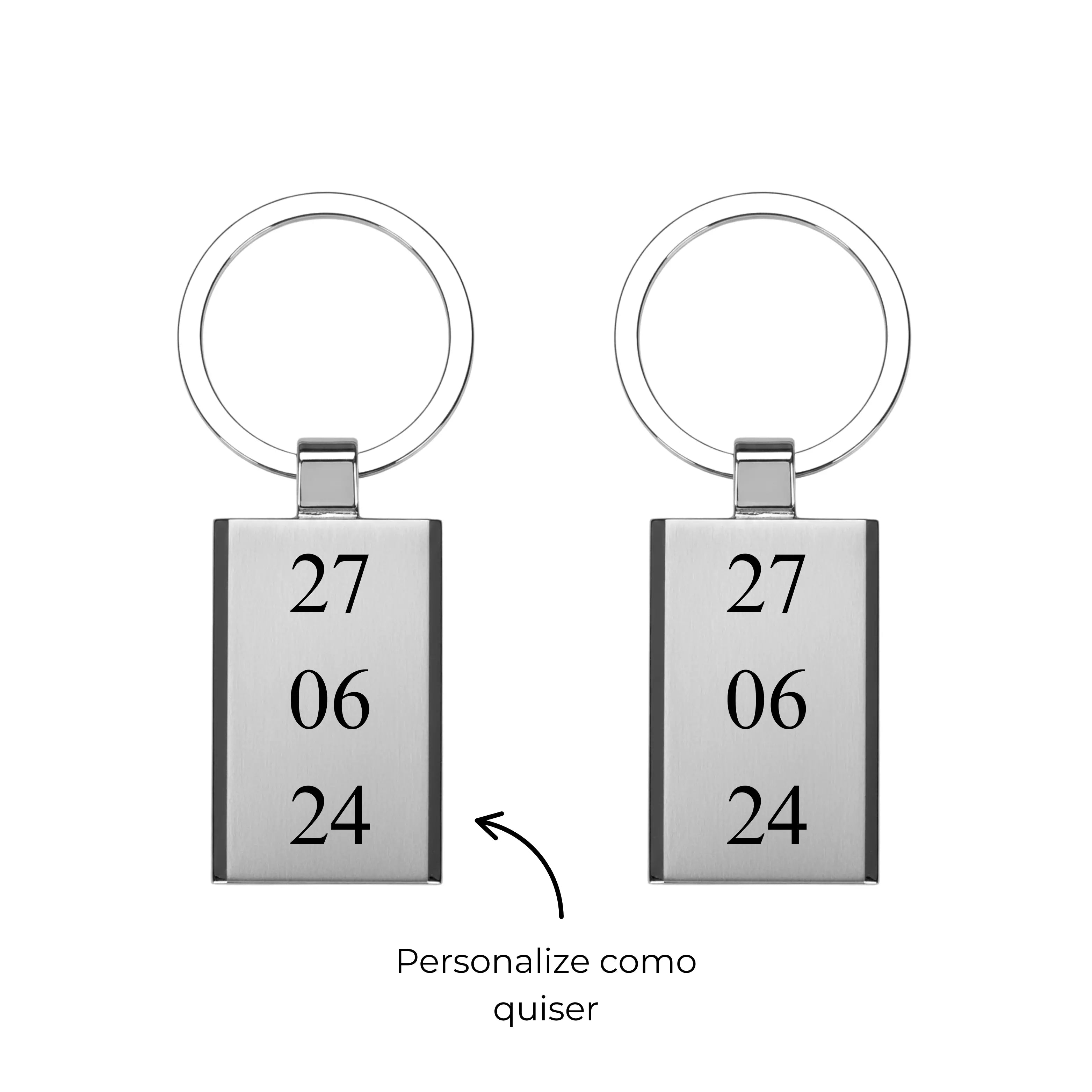 Kit de Chaveiros Quadrados Personalizados