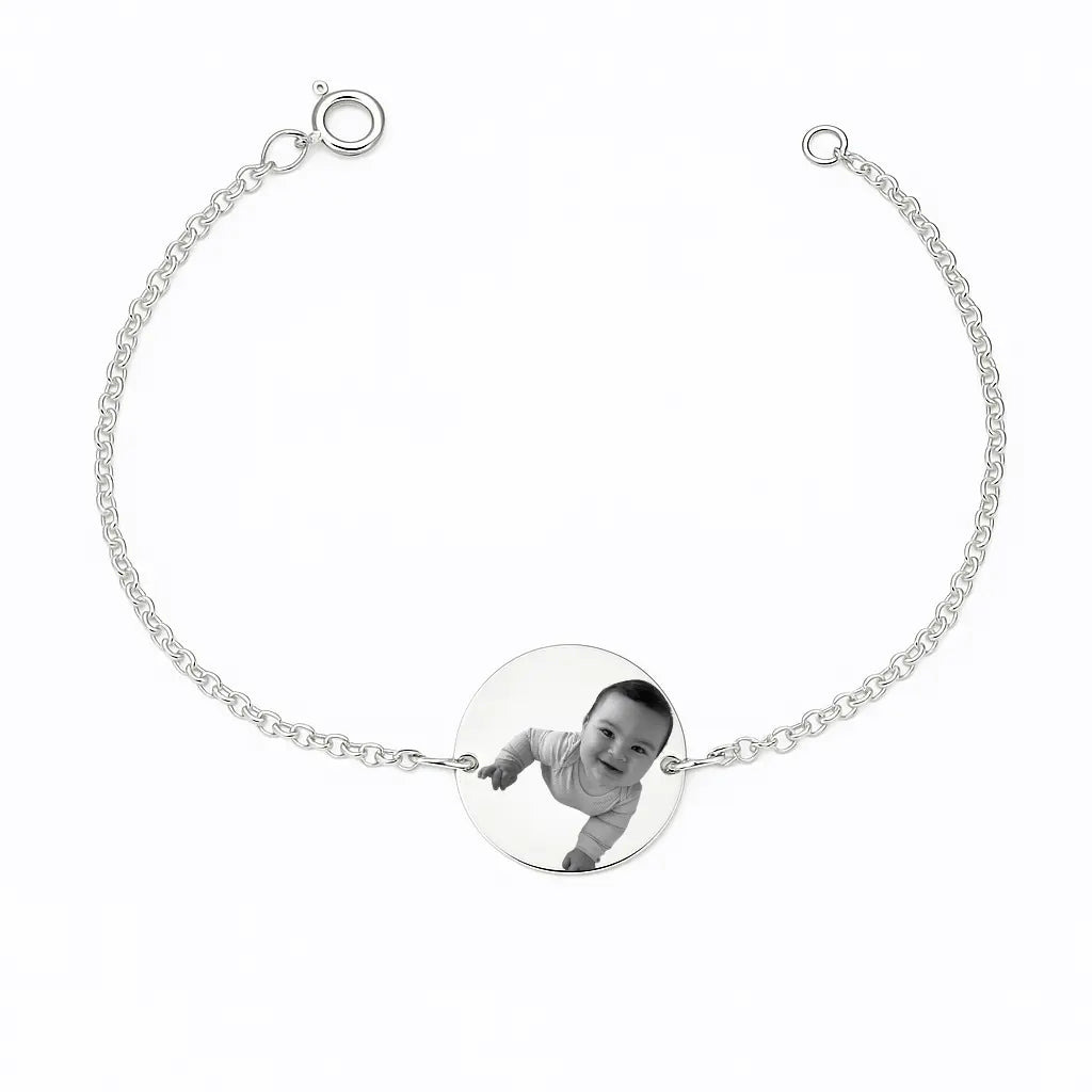 Pulseira Medalha Personalizável em Prata 925