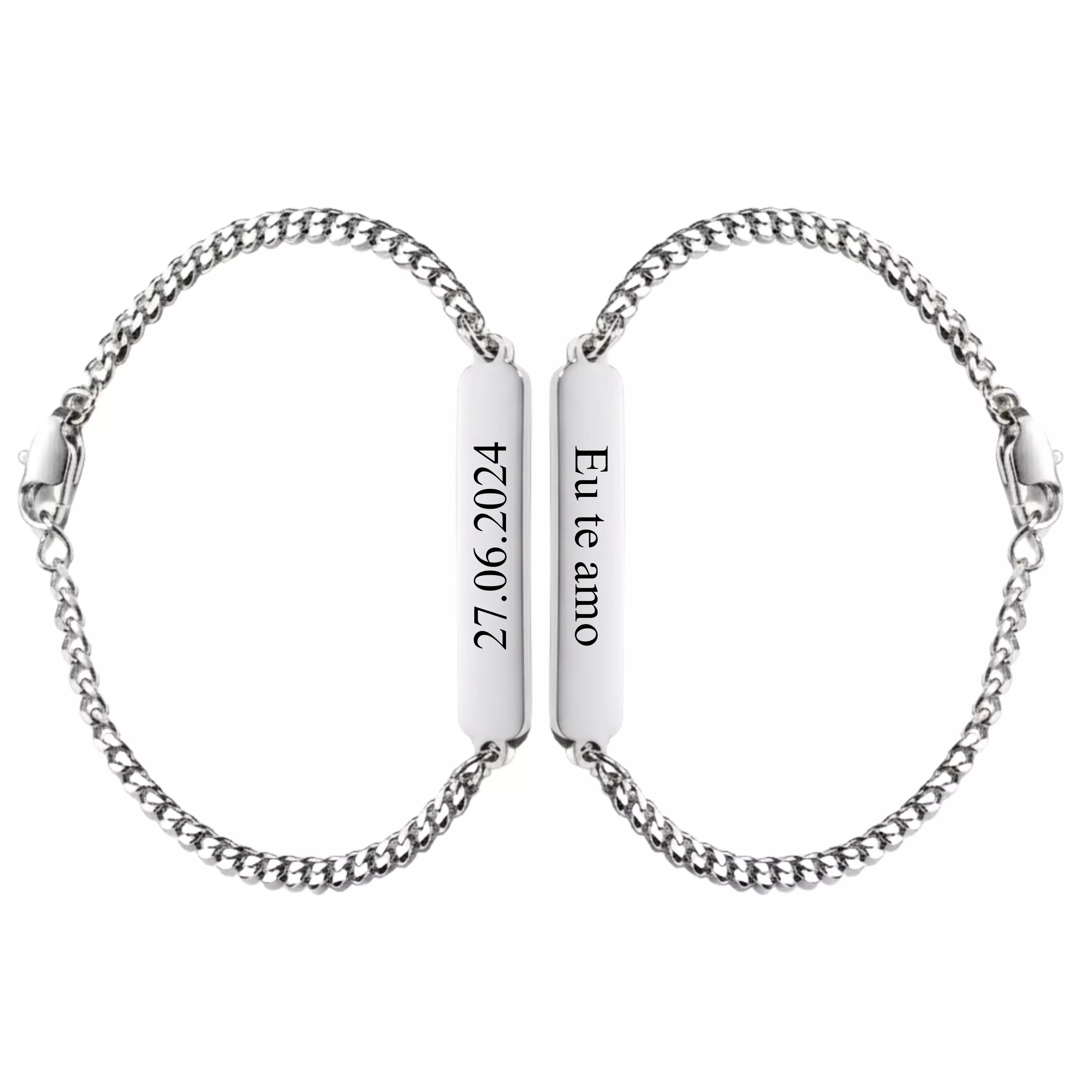 Kit de Pulseiras Personalizadas + Chaveiro de Brinde